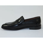 Men's Shoes By SHENBINS Soft Buffalo & Deer Leather Hand Made Slip On 0421 Black