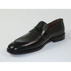 Men's Shoes By SHENBINS Soft Buffalo & Deer Leather Hand Made Slip On 0421 Black