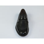 Men's Shoes By SHENBINS Soft Buffalo & Deer Leather Hand Made Slip On 0421 Black