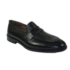 Men's Shoes By SHENBINS Soft Buffalo & Deer Leather Hand Made Slip On 0421 Black