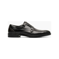 Stacy Adams Arthur Plain Toe Double Monk Strap Shoes Black 25654-001