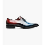 Stacy Adams Shaffer Plain Toe Oxford Shoes Calf Leather Navy Multi 25763-492