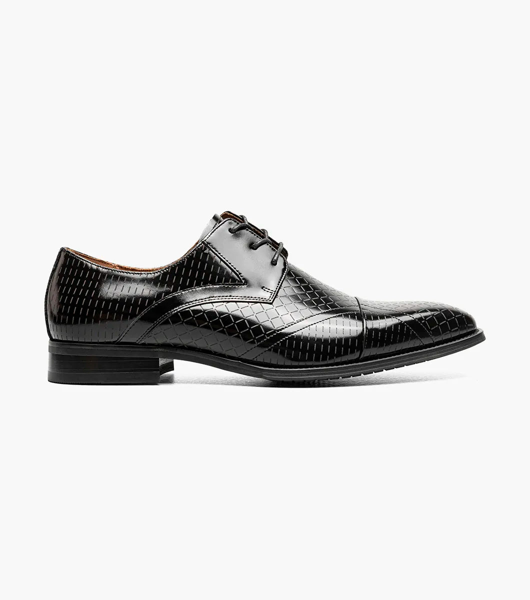 Stacy Adams Hobson Cap Toe Oxford Dress Shoes Black Leather 25764-001