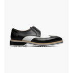 Stacy Adams Beaumont Wingtip Oxford Men's Shoes Black And White  25723-111