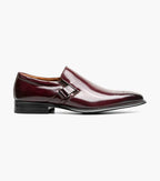 Stacy Adams Alistair Plain Toe Ornament Slip On Burgundy 25792-601