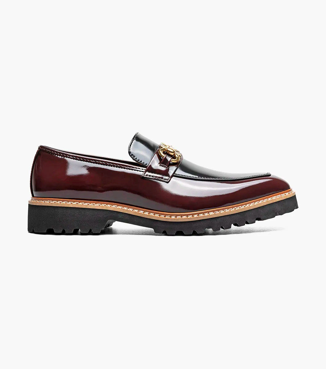 Stacy Adams Carabello Moc Toe Bit Slip On Burgundy Multi 25804-641