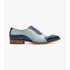 Stacy Adams Tarango Modified Cap Toe Oxford Shoes Dark Blue Multi 25770-469