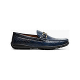 Stacy Adams Embrey Moc Toe Bit Slip-On Dress Shoes Navy 25703-410