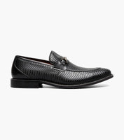 Stacy Adams Madsen Moc Toe Bit Slip On Shoes Black 25672-001