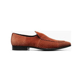 Stacy Adams Shapshaw Velour Moc Toe Slip On Shoes Cognac 25642-221