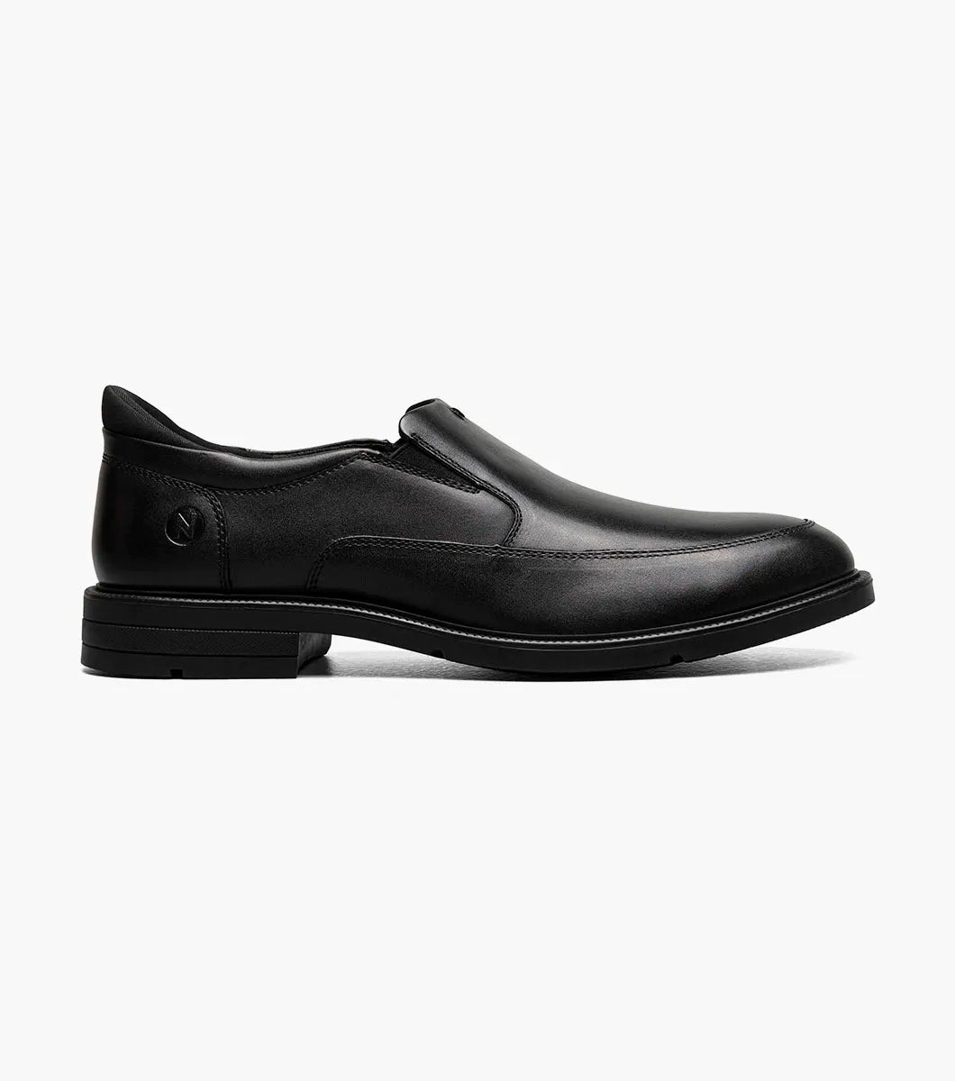 Nunn Bush KORE EZ Icon Moc Toe Slip On Handsfree Shoes Balck 85146-001
