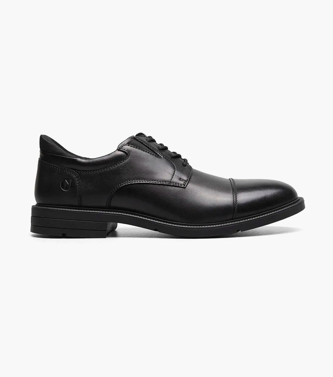 Nunn Bush KORE EZ Icon Cap Toe Oxford Shoes Leather Dressy Black 85150-001