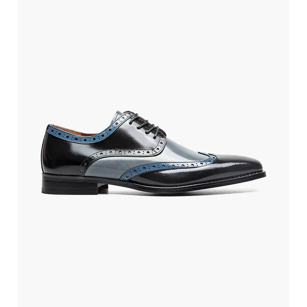 Stacy Adams Tindall Wingtip Oxford Men's Shoes 25832-009 Black Multi