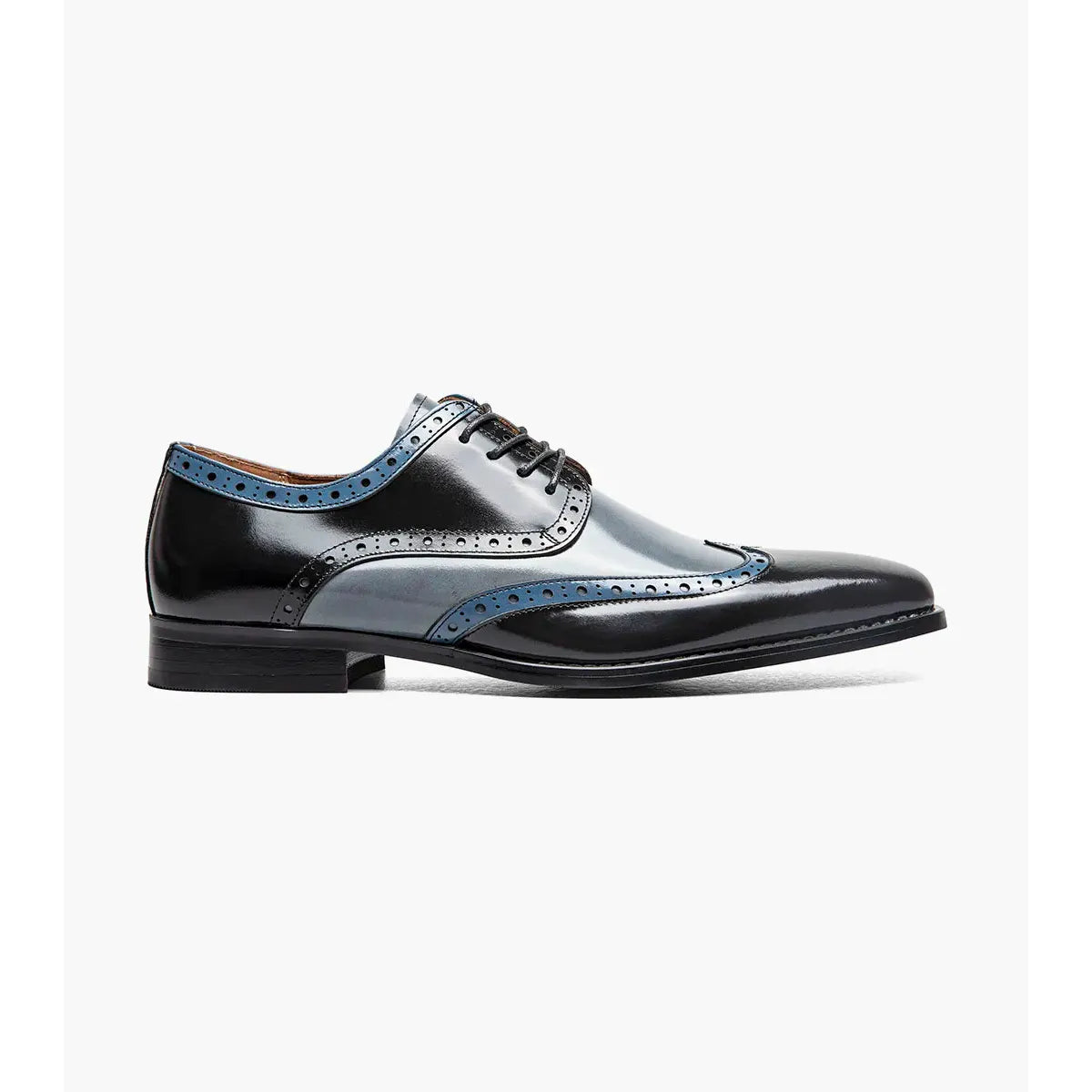 Stacy Adams Tindall Wingtip Oxford Men's Shoes 25832-009 Black Multi
