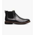 Nunn Bush Otis II Plain Toe Chelsea Boot Black Tumbled Leather 85091-007
