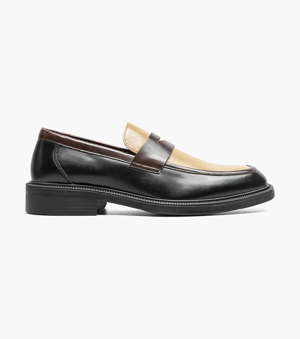 Stacy Adams Everett Moc Toe Penny Slip On Black Brown 25790-963
