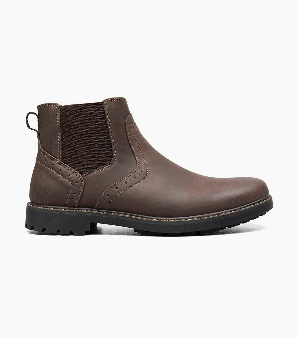 Nunn Bush Delton Plain Toe Chelsea Boot Lightweight Brown 81720-200