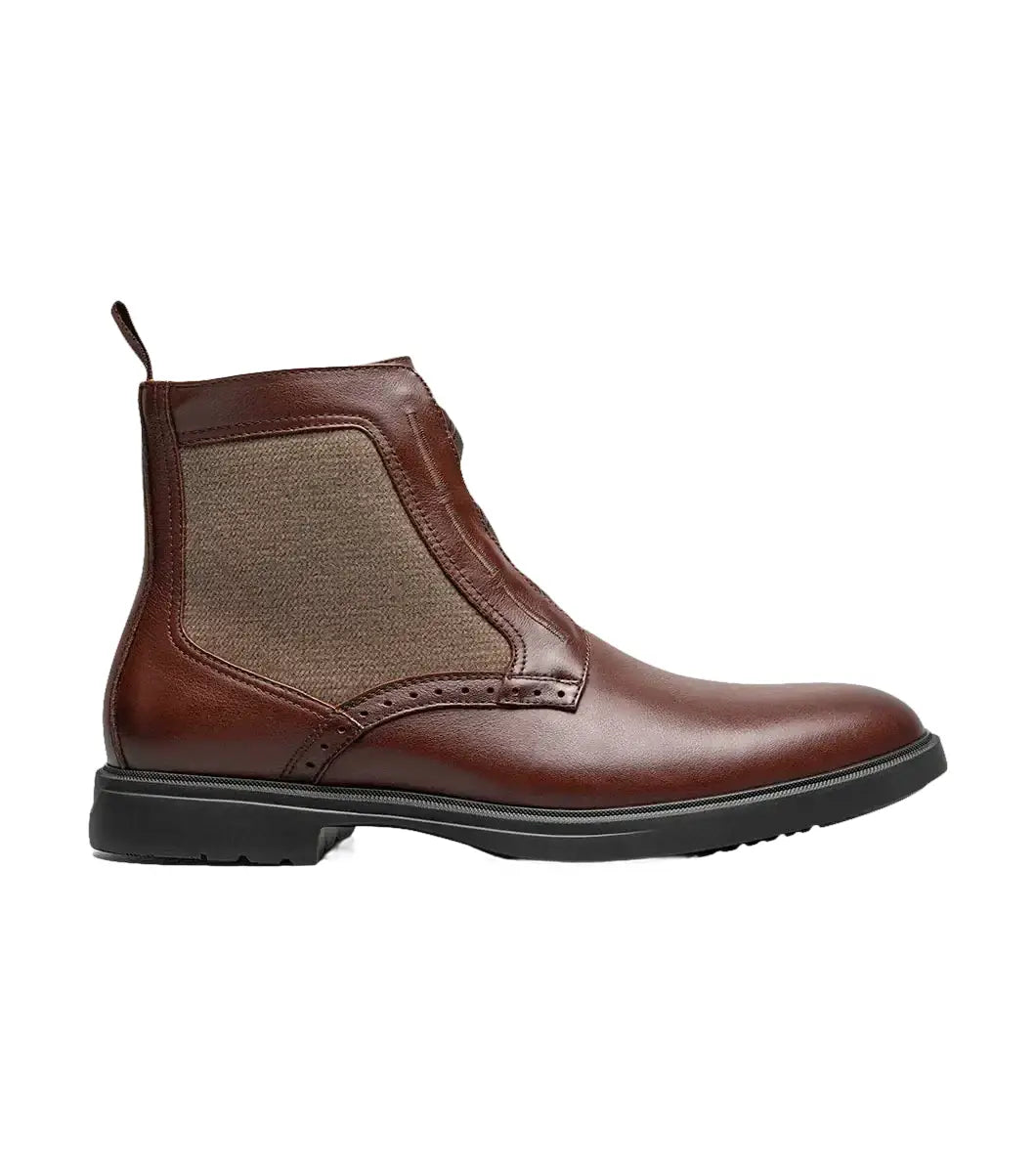 Stacy Adams Thompson Plain Toe Elastic Lace Boot Brown 25730-200
