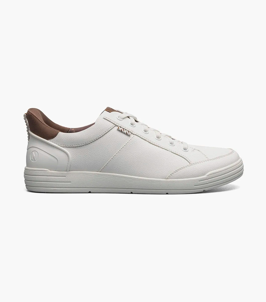 Nunn Bush KORE City Walk EZ Lace To Toe Oxford Sneaker White 85152-100