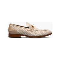 Stacy Adams Brinkley Moc Toe Bit Slip-On Dress Shoes Beige 25711-250