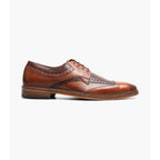 Stacy Adams Gambetta Modified Cap Toe Oxford Leather Shoes Cognac  25780-221
