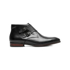 Stacy Adams Kaius Plain Toe Double Monk Strap Boot Black 25733-001
