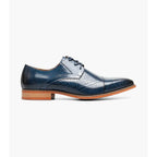 Stacy Adams Hobson Cap Toe Oxford Dress Shoes Navy Blue Leather 25764-400