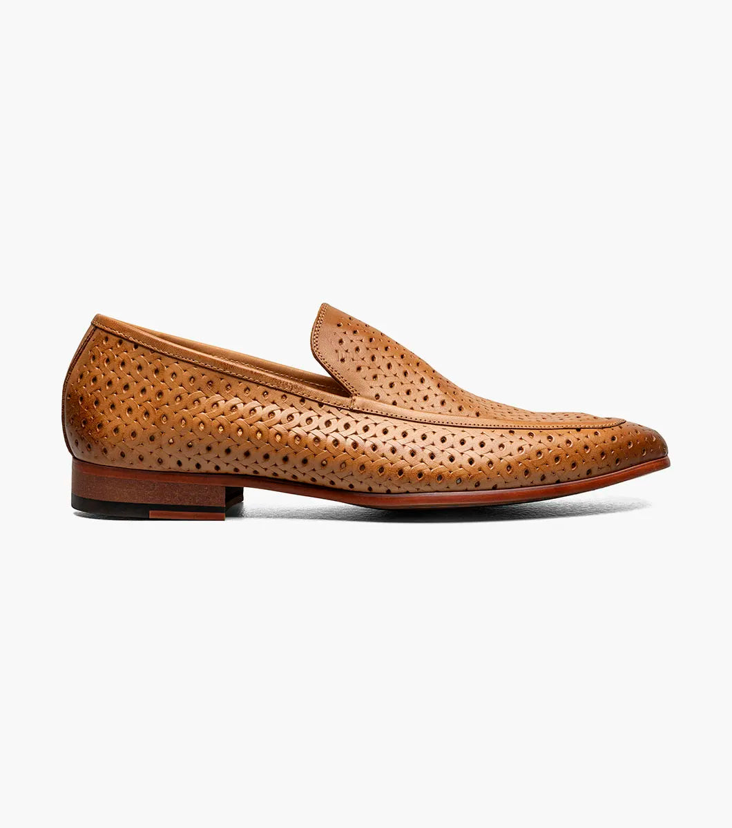 Stacy Adams Winden Moc Toe Perf Slip On Shoes oversized Natural 25645-280