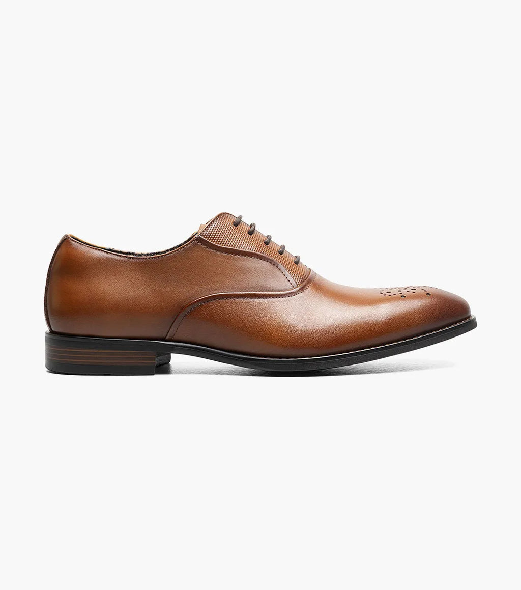 Stacy Adams Langford Plain Toe Oxford Dress Shoes Cognac 25795-221
