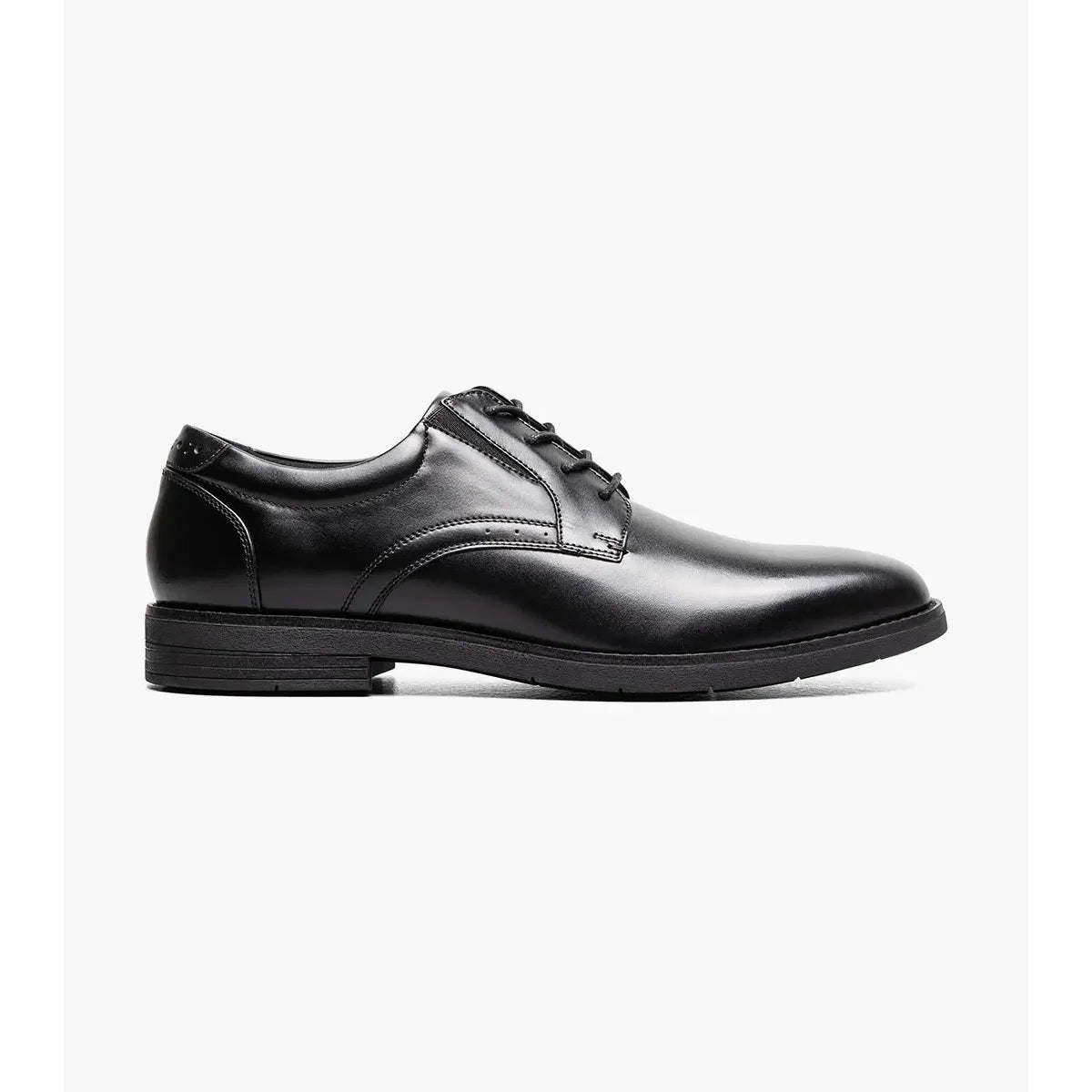 Nunn Bush Fitz Flex Plain Toe Oxford 85181-005 Black Smooth