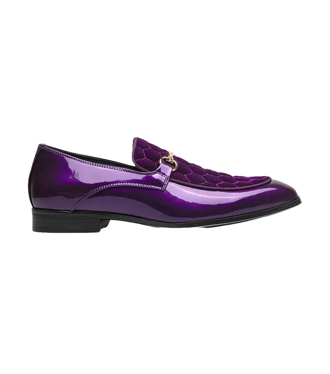 Stacy Adams Sprague Moc Toe Bit Slip On Shoes Purple 25732-542