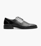 Stacy Adams Franchetti Cap Toe Oxford Leather Shoes 25812-001 Black