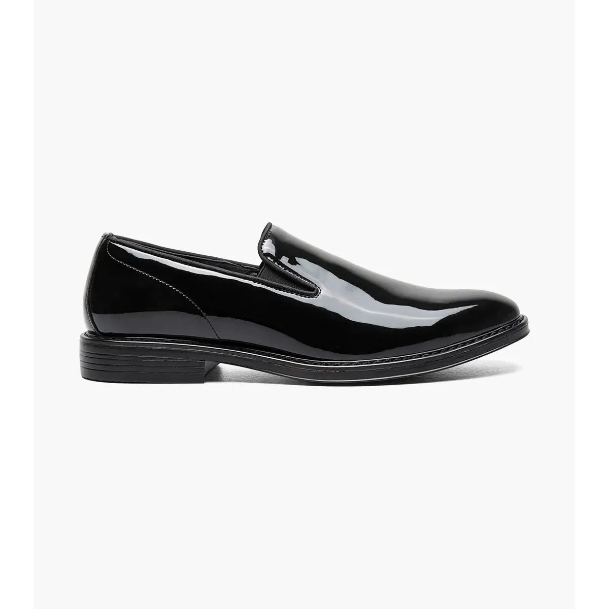 Nunn Bush Centro Formal Flex Plain Toe Slip On Tux Shoes Black Patent 85047-004
