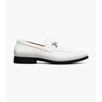 Stacy Adams Richmont Moc Toe Bit Slip On Shoes White Tumbled 21567-117
