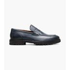 Stacy Adams Hayes Moc Toe Penny Slip On Shoes Leather Navy 25735-410