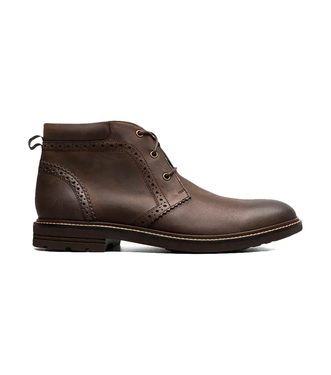 Nunn Bush Ozark II Plain Toe Chukka Boot Leather Brown CH Leather 85090-215
