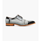 Stacy Adams Halstead Cap Toe Oxford Shoes Two Tone Black Gray 25765-975