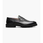 Stacy Adams Hayes Moc Toe Penny Slip On Shoes Leather Black 25735-001