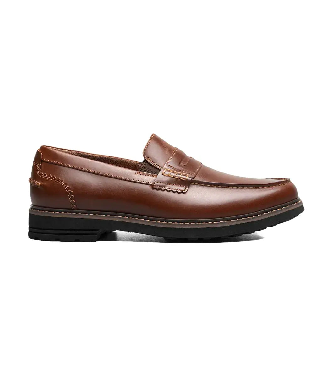 Nunn Bush Odin II Moc Toe Penny Loafer Shoes Cognac 85154-221