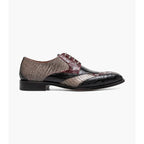 Stacy Adams Tristano Modified Bike Toe Oxford Shoes Burgundy Multi 25694-641