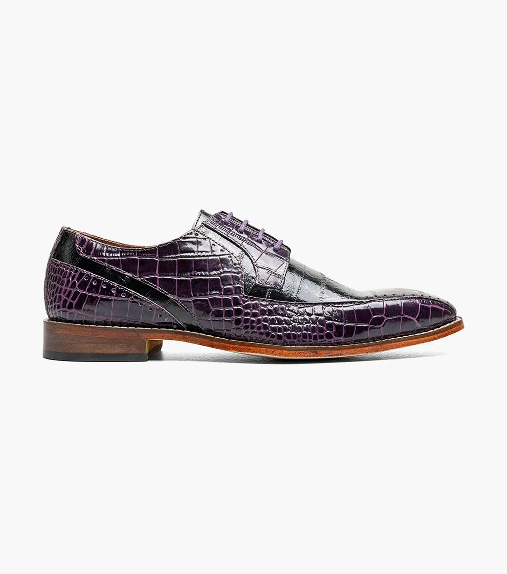Stacy Adams Talamanco Bike Toe Oxford Animal Print Purple Multi 25788-540