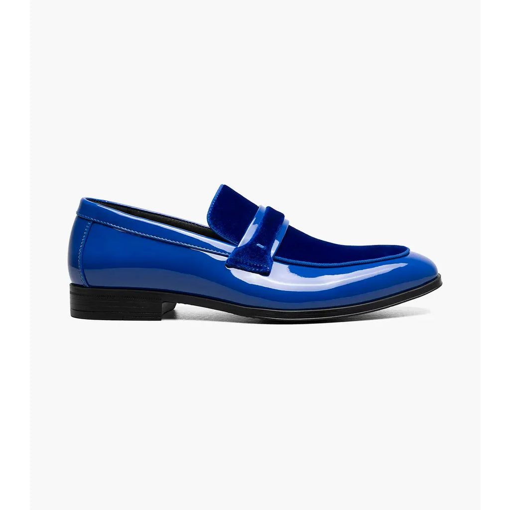 Stacy Adams Spratley Moc Toe Saddle Slip On Dress Shoes Royal 25686-432