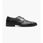 Stacy Adams Gambetta Modified Cap Toe Oxford Leather shoes Black 25780-001