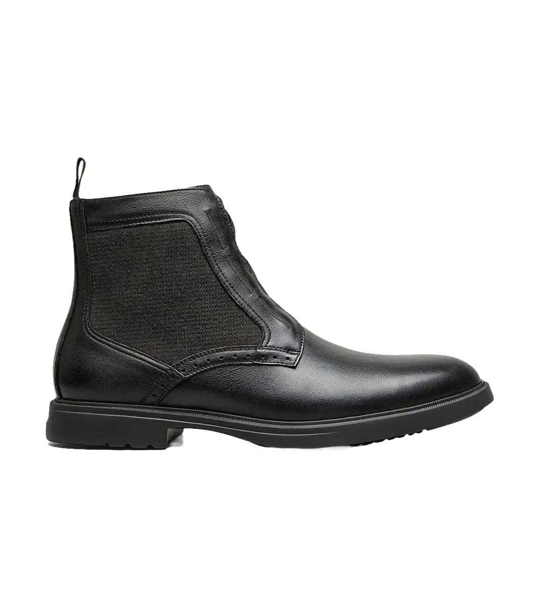 Stacy Adams Thompson Plain Toe Elastic Lace Boot Black 25730-001