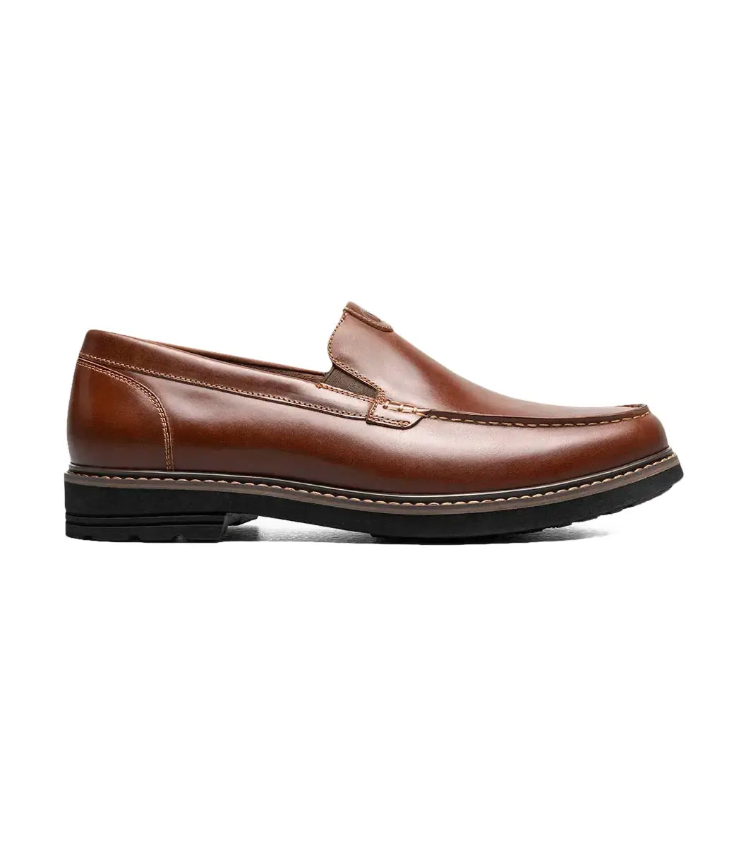 Nunn Bush Owen II Moc Toe Venetian Loafer Dress Shoes Cognac 85153-221