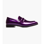 Stacy Adams Spratley Moc Toe Saddle Slip On Dress Shoes Purple 25686-542