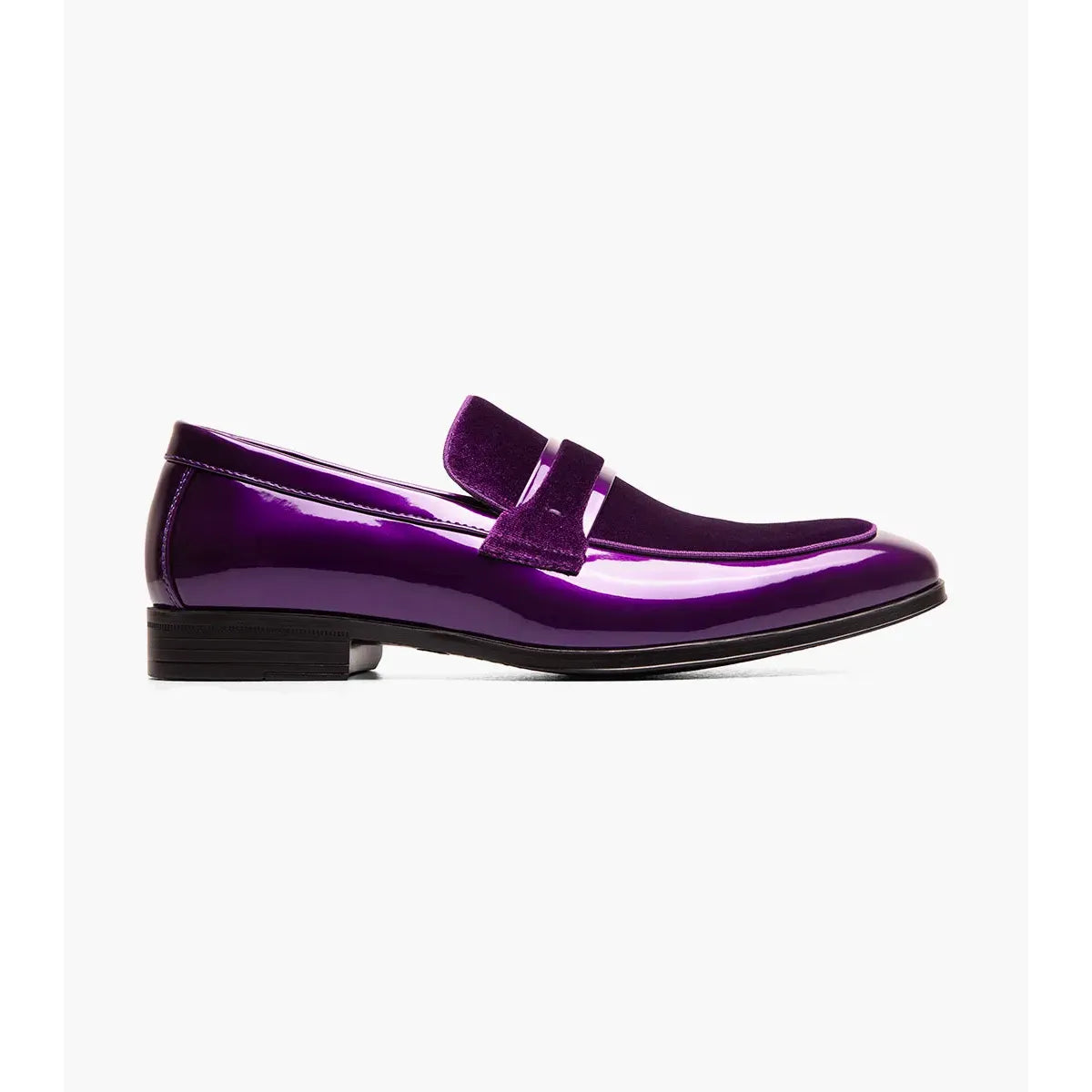 Stacy Adams Spratley Moc Toe Saddle Slip On Dress Shoes Purple 25686-542