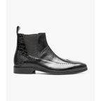 Stacy Adams Garza Wingtip Chelsea Boot Leather Black 25782-001