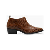 Stacy Adams Sandoval Cuban Heel Boot Croco print Cognac  25666-221