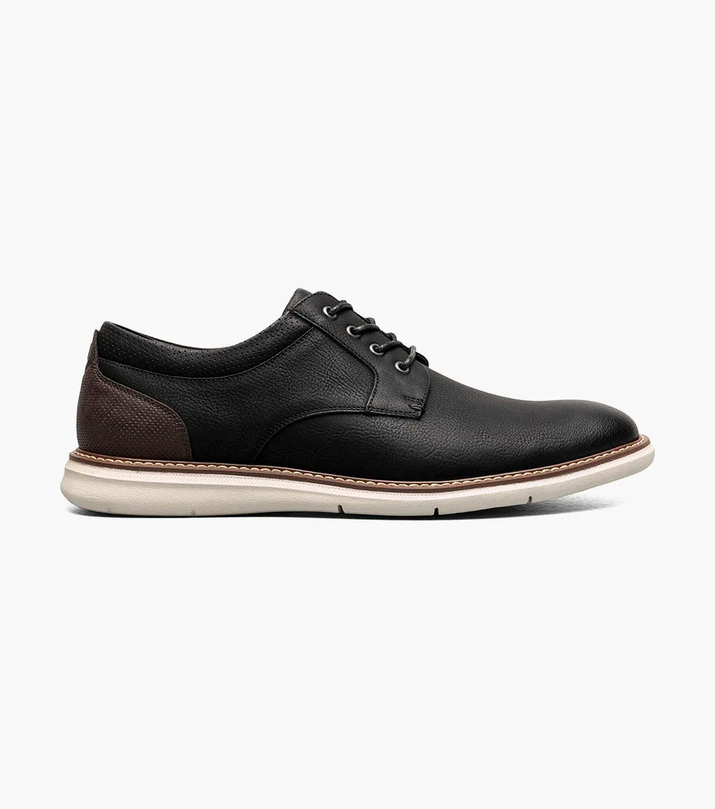 Nunn Bush Chase Casual Plain Toe Oxford Shoes Athletic Sole Black 85093-009